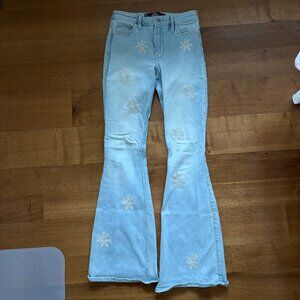 Hollister Embroidered Flare Jeans